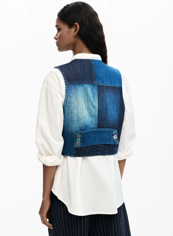 DESIGUAL Blue Grupo Articulos Modelo Overcoat for Women | Best Price UAE